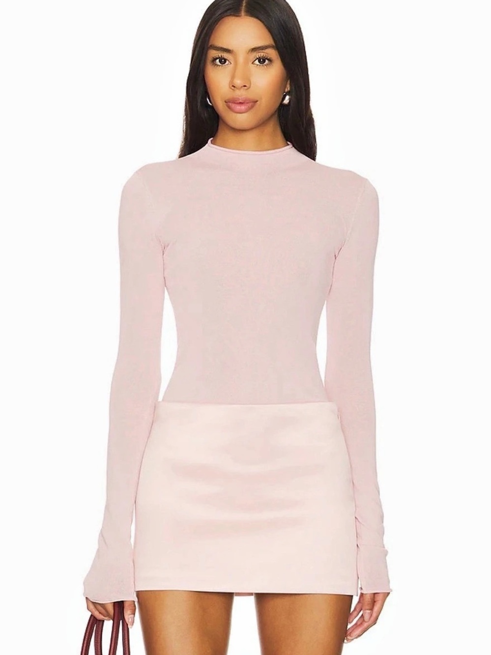 Camila Coelho Revolve Pauline Pink Long Sleeve Top Size XS
